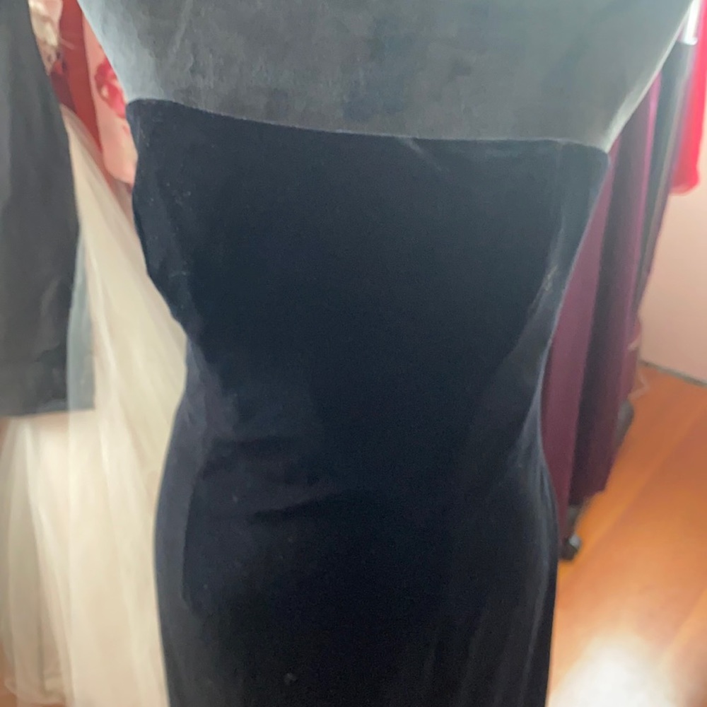 Black velvet dress